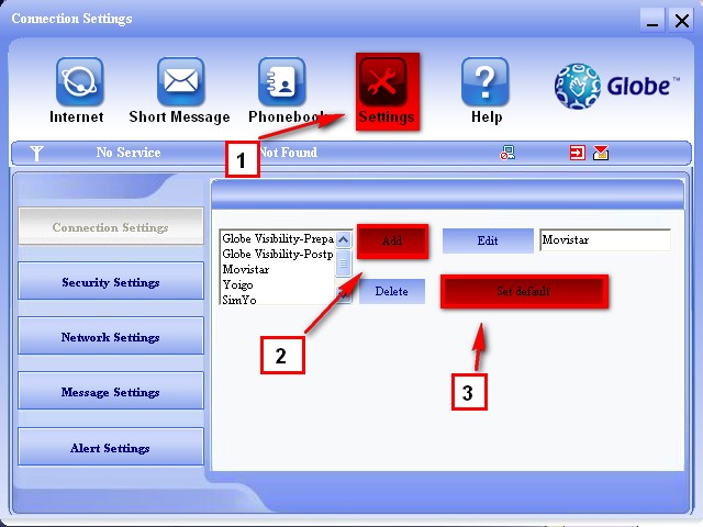 pantalla de configuracion